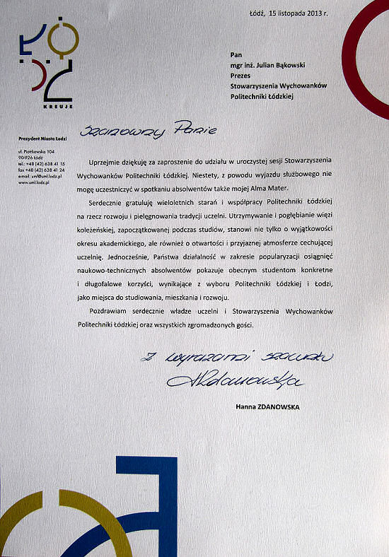 list zdanowskiej